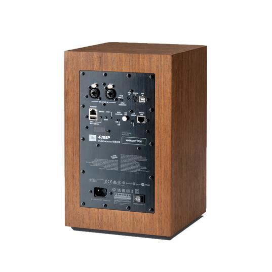 4305P Studio Monitor - Natural Walnut - Powered Bookshelf Loudspeaker System - Back